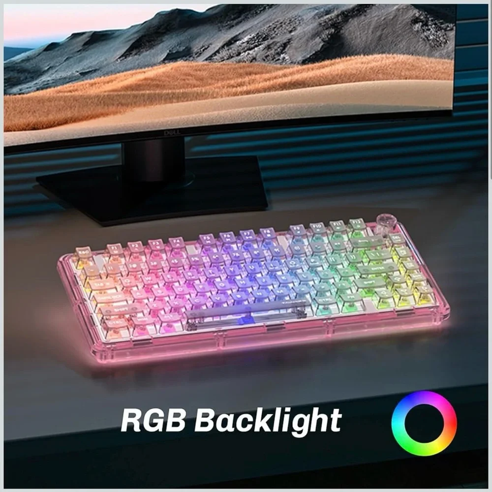 RGB Wireless Gaming Keyboard - Translucent Pink